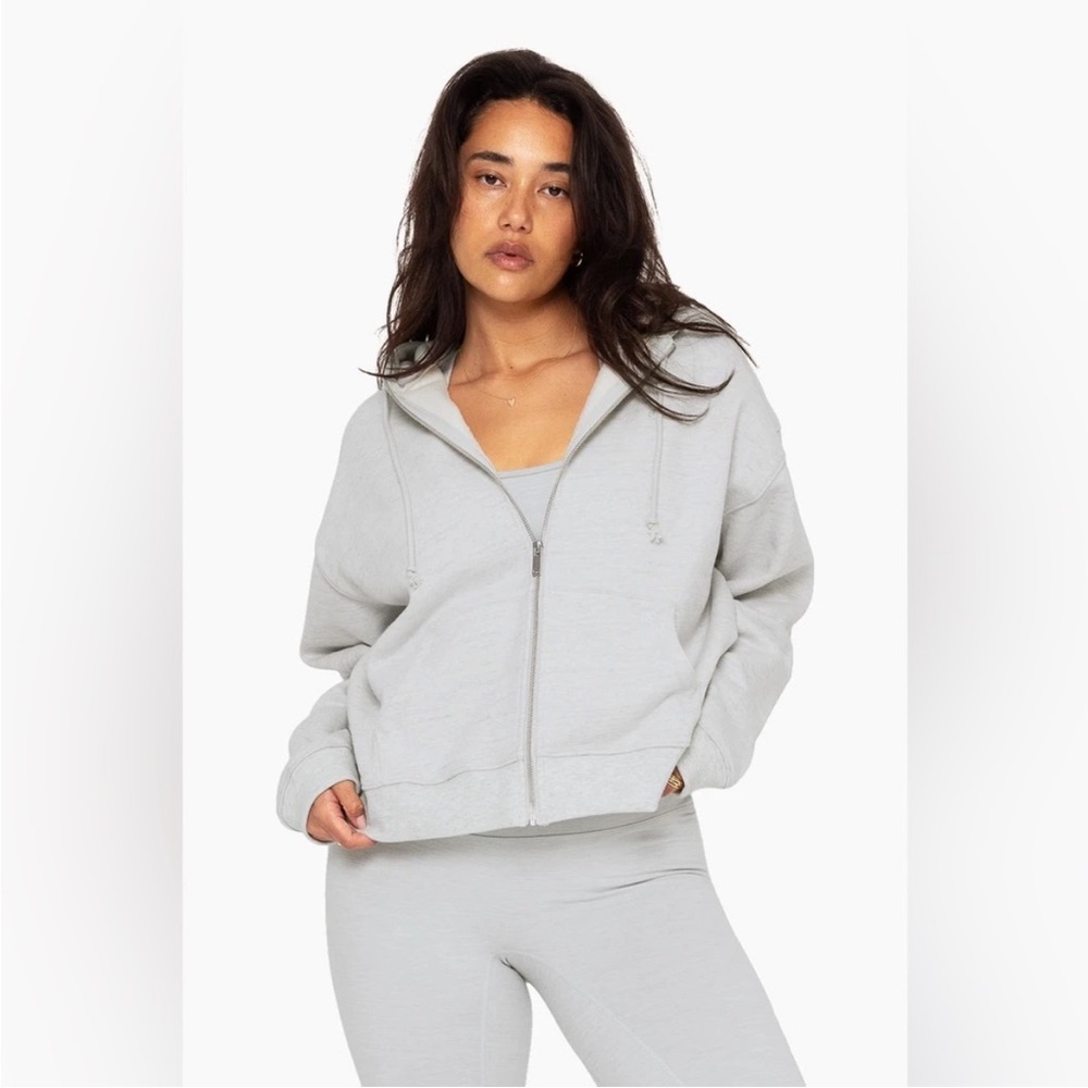 SET Active Oversized Zip Hoodie - Heather Grey